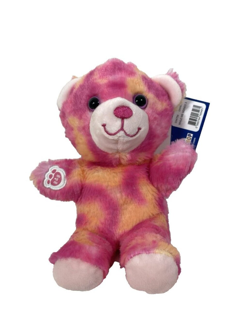 Build-A-Bear Mini Beans 7" TIE DYE BEAR Plush Stuffed Animal Series 3
